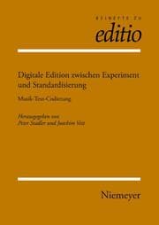 Cover von Digitale Edition zwischen Experiment und Standardisierung
