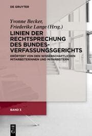 Cover von Linien der Rechtsprechung des Bundesverfassungsgerichts 3