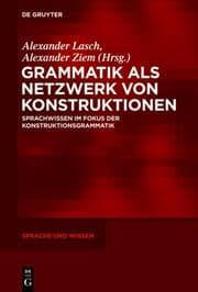 Cover von Grammatik als Netzwerk von Konstruktionen
