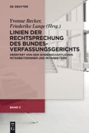 Cover von Band 3: Linien der Rechtsprechung des Bundesverfassungsgerichts - erörtert von den wissenschaftlichen Mitarbeiterinnen und Mitarbeitern.