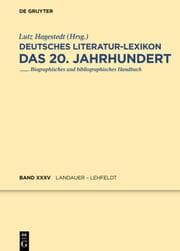 Cover von Deutsches Literatur-Lexikon Landauer-Lehfeldt