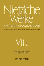 Cover von Nachgelassene Fragmente Frühjahr - Herbst 1884