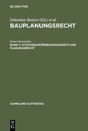 Cover von Städtebauförderungsgesetz und Planungsrecht
