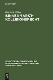 Cover von Binnenmarktkollisionsrecht