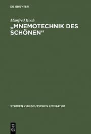 Cover von 'Mnemotechnik des Schönen'