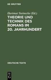 Cover von Theorie und Technik des Romans im 20. Jahrhundert