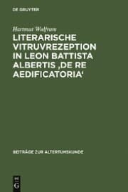 Cover von Literarische Vitruvrezeption in Leon Battista Albertis 'De re aedificatoria'