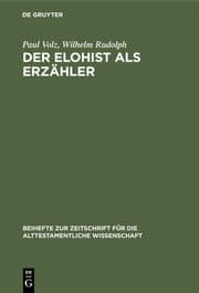 Cover von Der Elohist als Erzähler