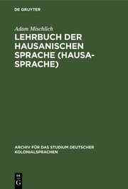 Cover von Lehrbuch der hausanischen Sprache (Hausa-Sprache)