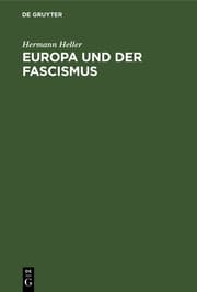Cover von Europa und der Fascismus