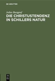 Cover von Die Christustendenz in Schillers Natur