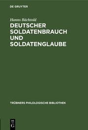 Cover von Deutscher Soldatenbrauch und Soldatenglaube