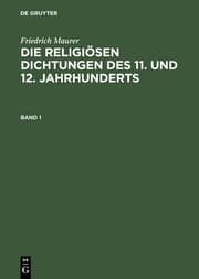 Cover von Die religiösen Dichtungen des 11.und 12.Jahrhunderts
