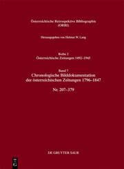 Cover von Chronologische Bilddokumentation der österreichischen Zeitungen 1796-1847