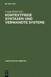 Cover von Kontextfreie Syntaxen und verwandte Systeme