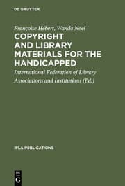 Cover von Copyright and library materials for the handicapped