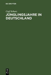 Cover von Jünglingsjahre in Deutschland