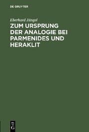 Cover von Zum Ursprung der Analogie bei Parmenides und Heraklit