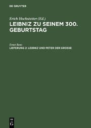 Cover von Leibniz und Peter der Grosse