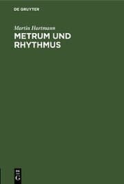 Cover von Metrum und Rhythmus