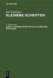 Cover von Kleinere Schriften zur classischen Philologie