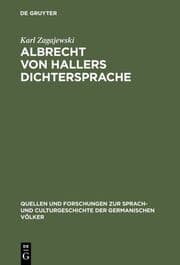 Cover von Albrecht von Hallers Dichtersprache