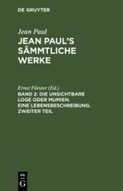 Cover von Die unsichtbare Loge oder Mumien. Eine Lebensbeschreibung. Zweiter Teil