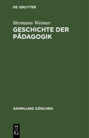 Cover von Geschichte der Pädagogik