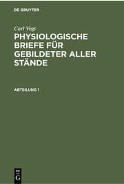 Cover von Carl Vogt: Physiologische Briefe für gebildeter aller Stände. Abteilung 1