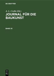 Cover von Journal für die Baukunst. Band 25