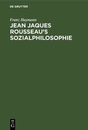 Cover von Jean Jaques Rousseau's Sozialphilosophie
