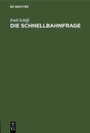 Cover von Die Schnellbahnfrage
