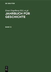 Cover von Jahrbuch für Geschichte. Band 12