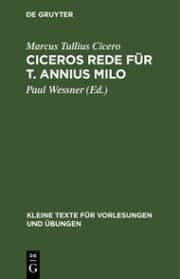 Cover von Ciceros Rede für T. Annius Milo