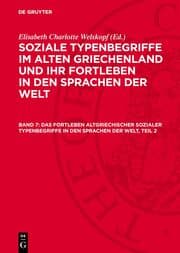 Cover von Das Fortleben altgriechischer sozialer Typenbegriffe in den Sprachen der Welt, Teil 2