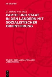 Cover von Partei und Staat in den Ländern mit sozialistischer Orientierung