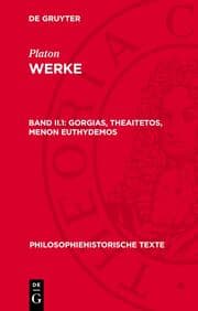 Cover von Gorgias, Theaitetos, Menon Euthydemos