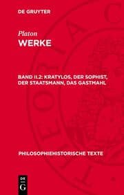 Cover von Kratylos, Der Sophist, Der Staatsmann, Das Gastmahl