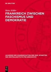 Cover von Frankreich zwischen Faschismus und Demokratie