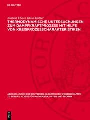 Cover von Thermodynamische Untersuchungen zum Dampfkraftprozess mit Hilfe von Kreisprozesscharakteristiken