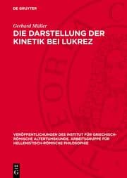 Cover von Die Darstellung der Kinetik bei Lukrez