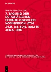 Cover von 7. Tagung der Europäischen Seismologischen Kommission vom 24.9. bis 30.9. 1962 in Jena, DDR
