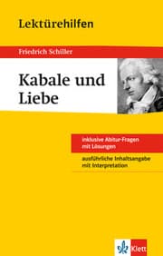 Cover von Klett Lektürehilfen Friedrich Schiller, Kabale und Liebe