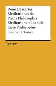Cover von Meditationes de Prima Philosophia/Meditationen über die Erste Philosophie