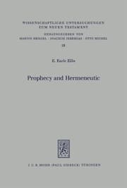 Cover von Prophecy and Hermeneutic in Early Christianity