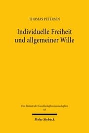 Cover von Individuelle Freiheit und allgemeiner Wille
