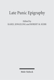 Cover von Late Punic Epigraphy