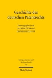 Cover von Geschichte des deutschen Patentrechts