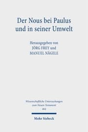 Cover von Der Nous bei Paulus und in seiner Umwelt