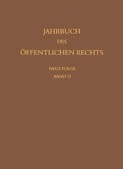 Cover von Jahrbuch des öffentlichen Rechts der Gegenwart. Neue Folge
